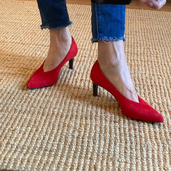 Hermes Red Suede shoes, UNUSED, size 38.5 - Picture 14 of 14